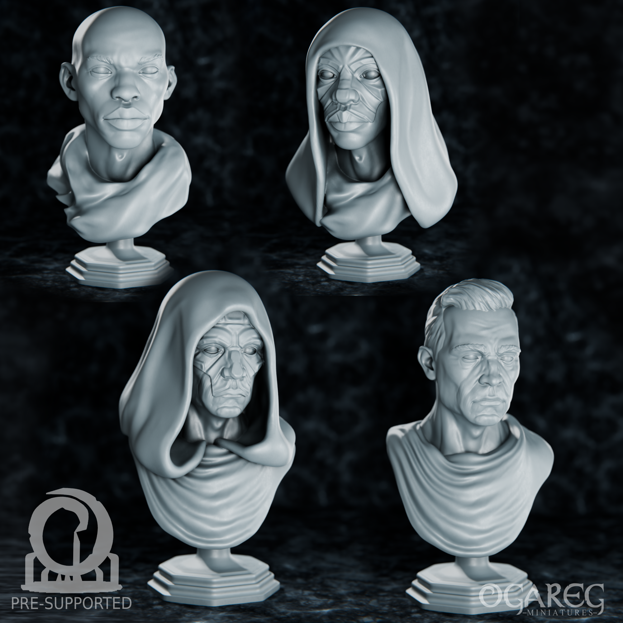 The Golden Creed + Academic Busts, presupported